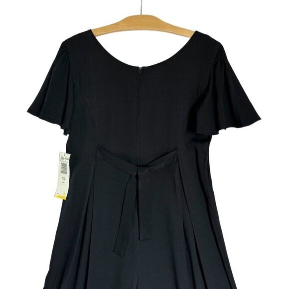 Vintage Jeffrey & Dara by Linda Hutley Black Loose Wide Leg Jumpsuit Size 6 NWT - Picture 6 of 10